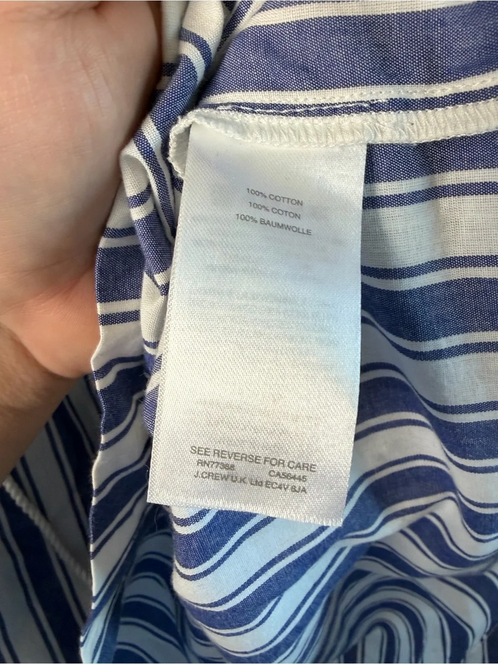 Madewell Peasant Top in Shea Stripe Blue/White Small